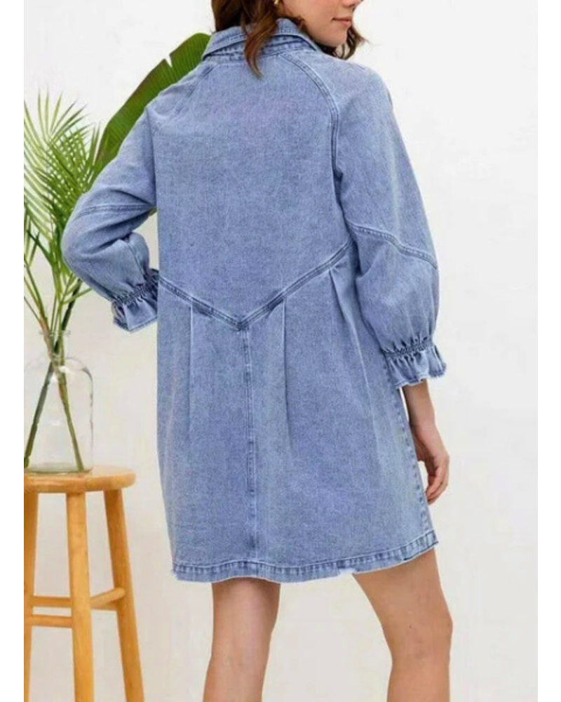 Denim Button Up Dress