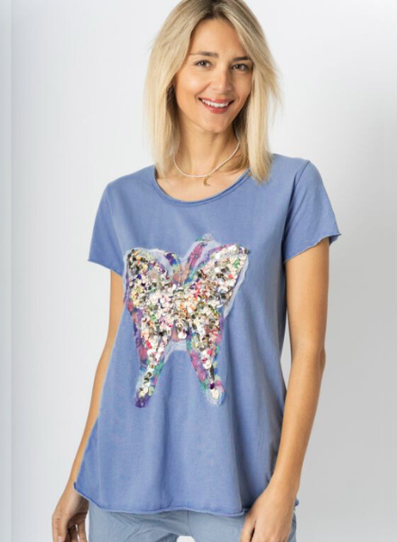 Butterfly Sequin Top