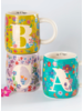 Floral Initial Mugs
