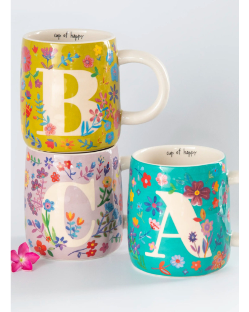 Floral Initial Mugs