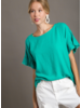 Ruffle Sleeve Fray Top