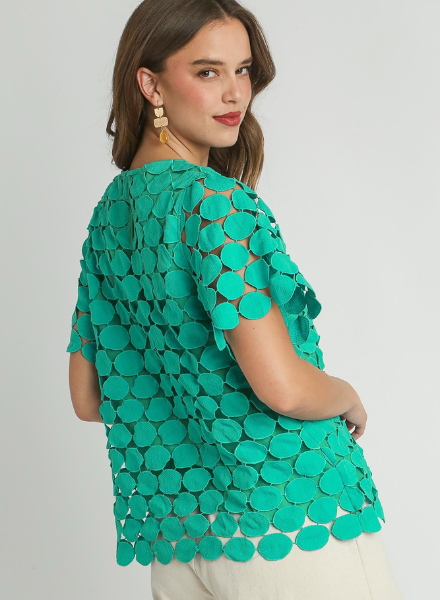 Circle Lace Layered Boxy Top