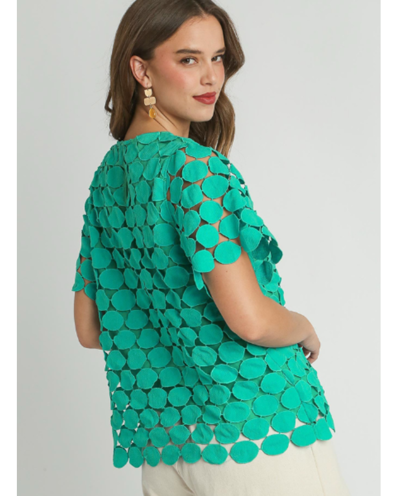 Circle Lace Layered Boxy Top