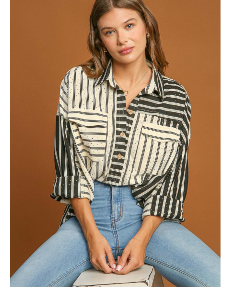 Striped Collared Shirt