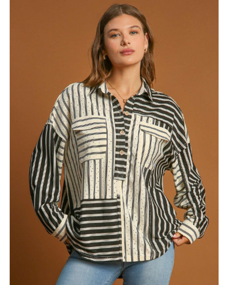 Striped Collared Shirt