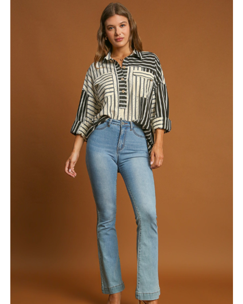 Striped Collared Shirt