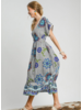 Mixed Print Maxi Dress
