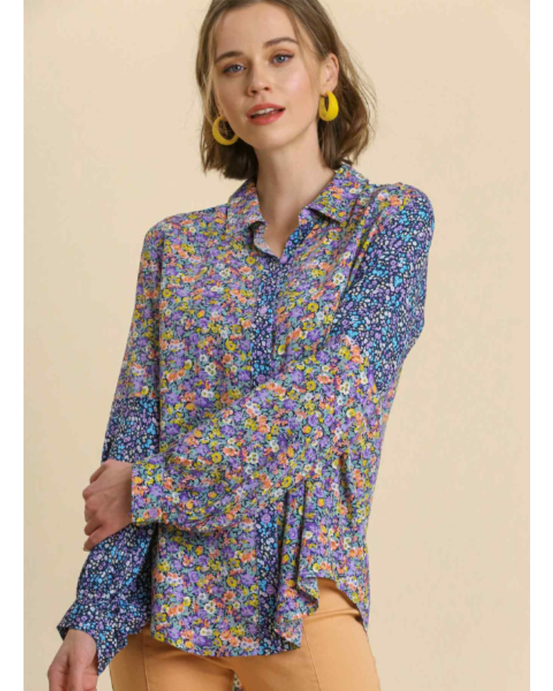 Ditsy Floral Long Sleeve Button Down