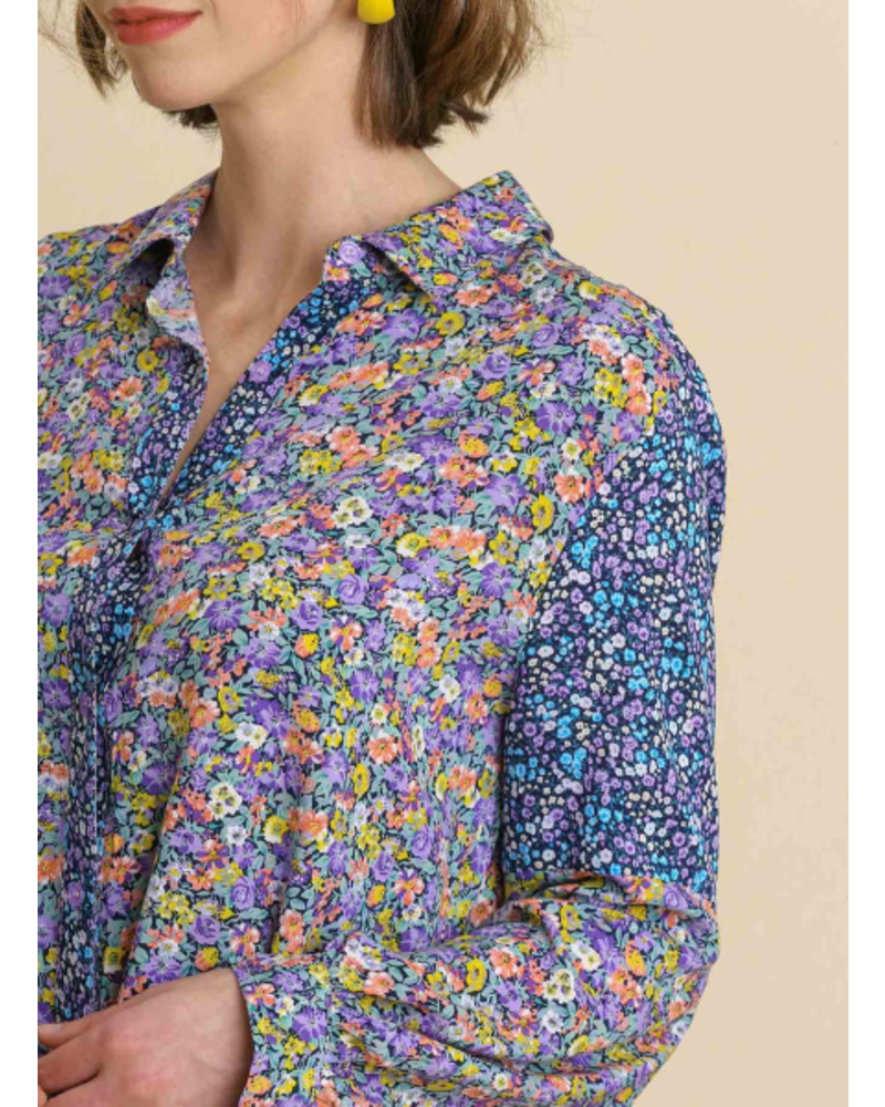 Ditsy Floral Long Sleeve Button Down