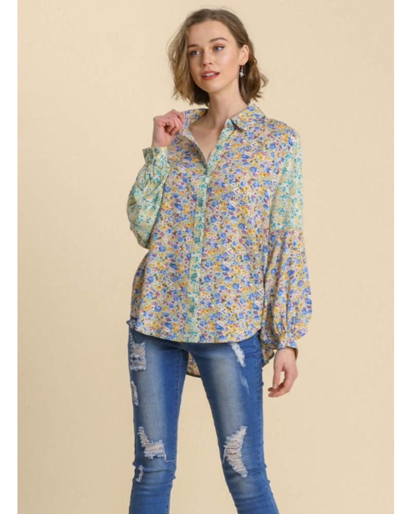 Ditsy Floral Long Sleeve Button Down