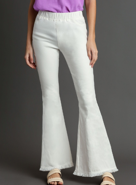 Bell Bottom Flare Pants with Fringe