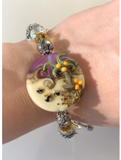 Out Of The Fire Palm Tree Lampglass Bracelet