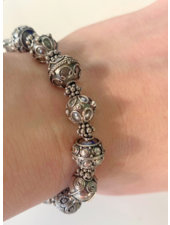 Out Of The Fire Bali Sterling Silver Beaded Bracelet