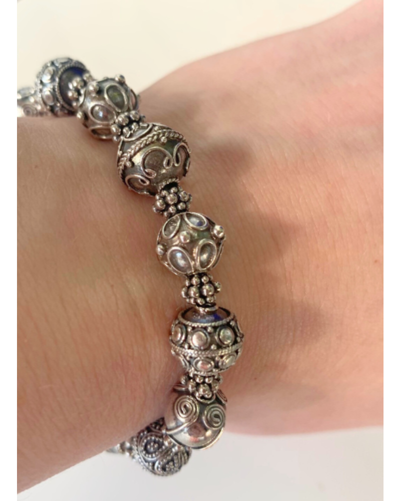 Out Of The Fire Bali Sterling Silver Beaded Bracelet