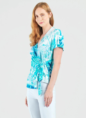 Turquoise Crossover Travel Top