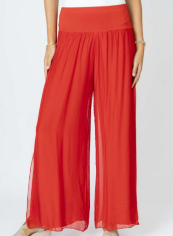 Silk Pant with Slit