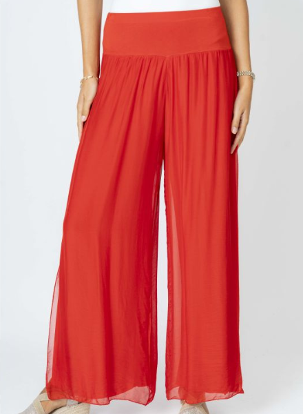 Silk Pant with Slit