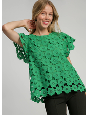 Flower Cutout Overlay Top