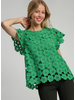 Flower Cutout Overlay Top