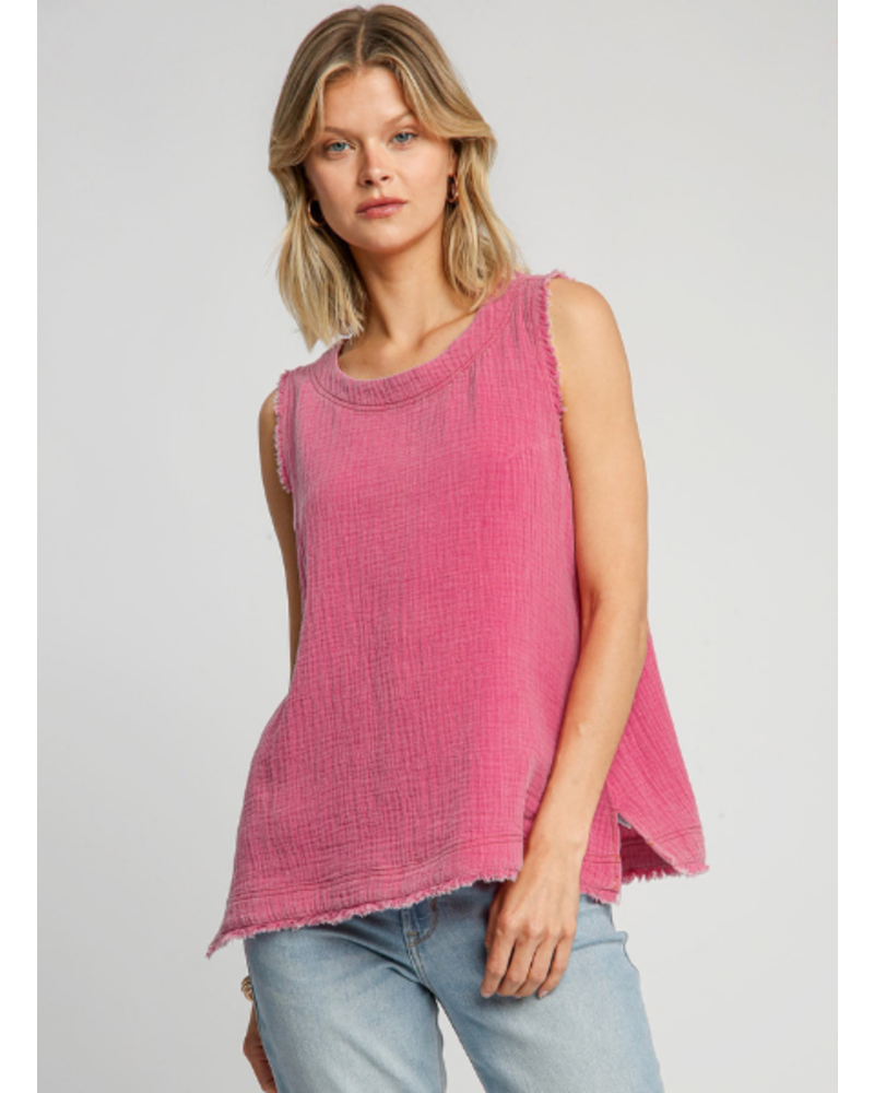 Sleeveless Gauze Top