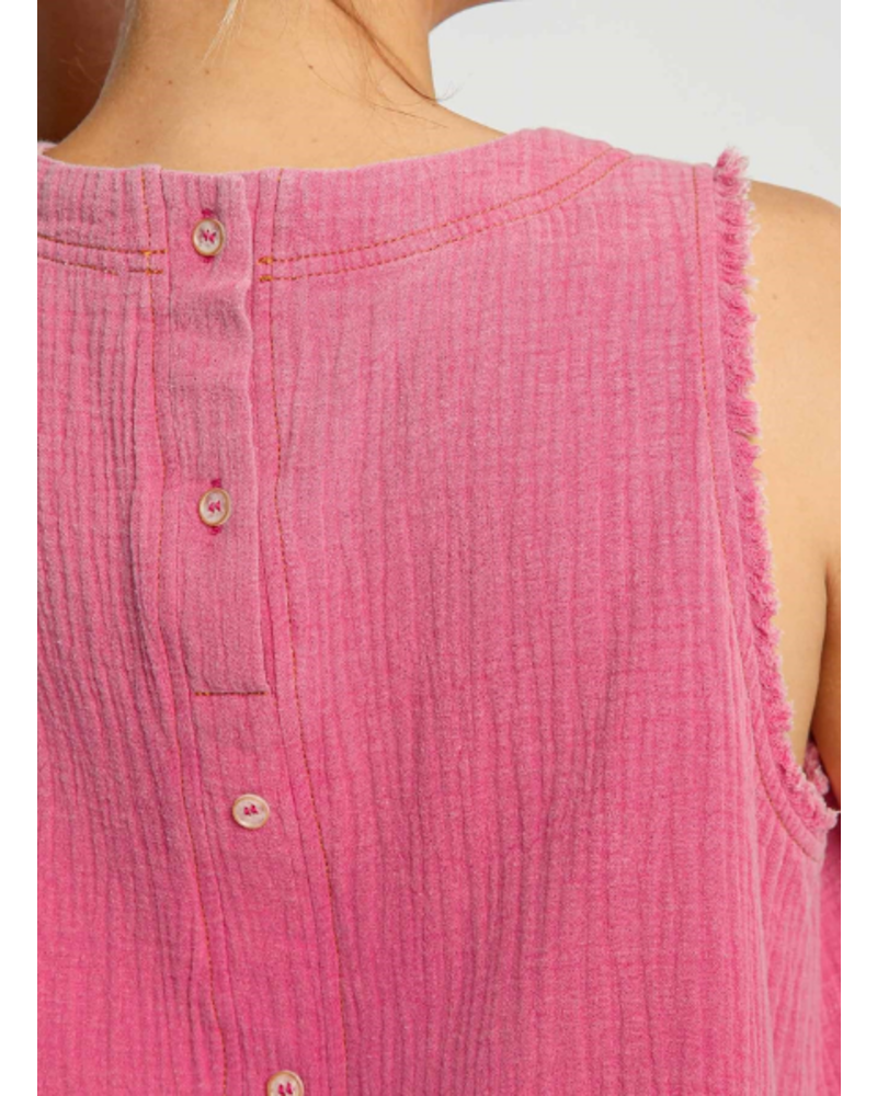 Sleeveless Gauze Top