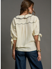 Peter Pan Collared Blouse with Scallop Detail