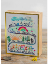 Tiny Block Signs with Gold Border