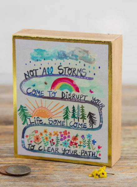 Tiny Block Signs with Gold Border