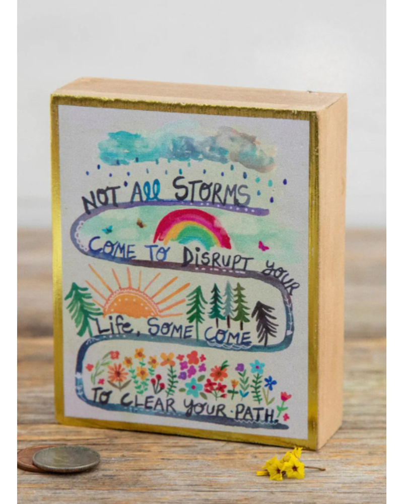 Tiny Block Signs with Gold Border