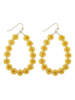 Beaded Flower Teardrop Earrings