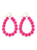 Beaded Flower Teardrop Earrings