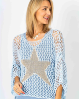 Crochet Sweater with Gold Star