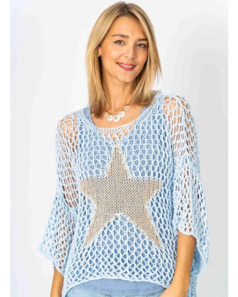 Crochet Sweater with Gold Star