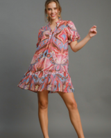 Paisley Printed Ruffle Dress