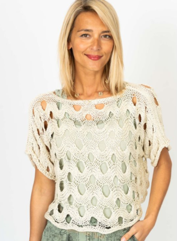 Open Knit Wave Sweater