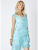 Short Silk Ruffle Dress