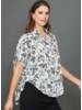 Black and White Botanicals Shirt