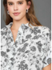 Black and White Botanicals Shirt