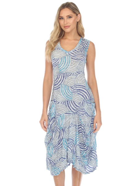 Crinkle Travel Wear Dress with Pockets