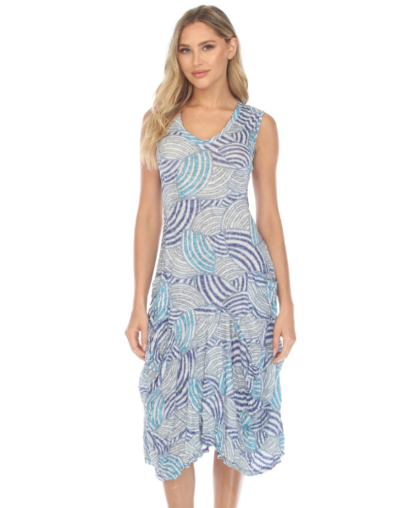 Crinkle Travel Wear Dress with Pockets