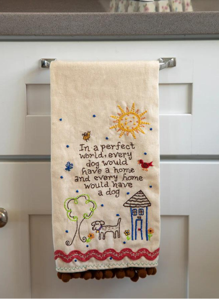 Linen Embroidered Hand Towel