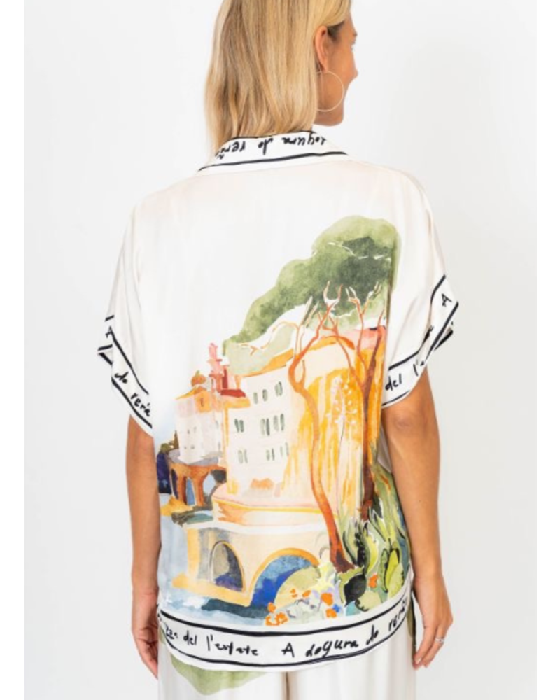 European Village Buttonfront Top