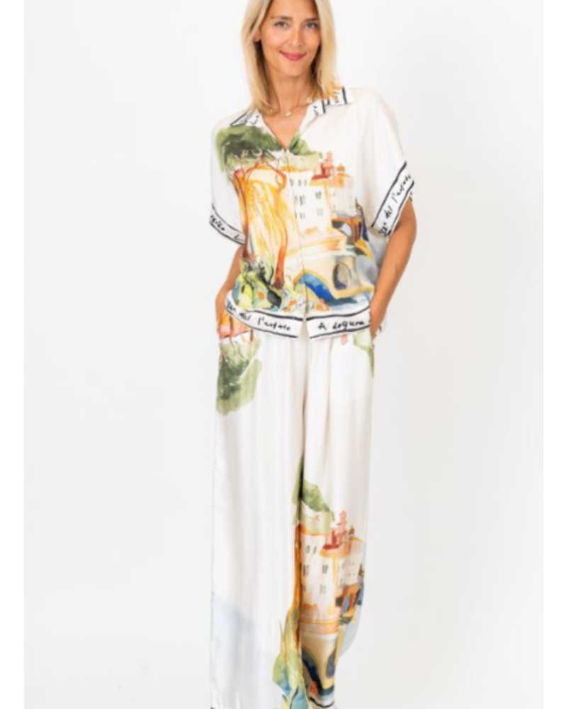 European Village Buttonfront Top