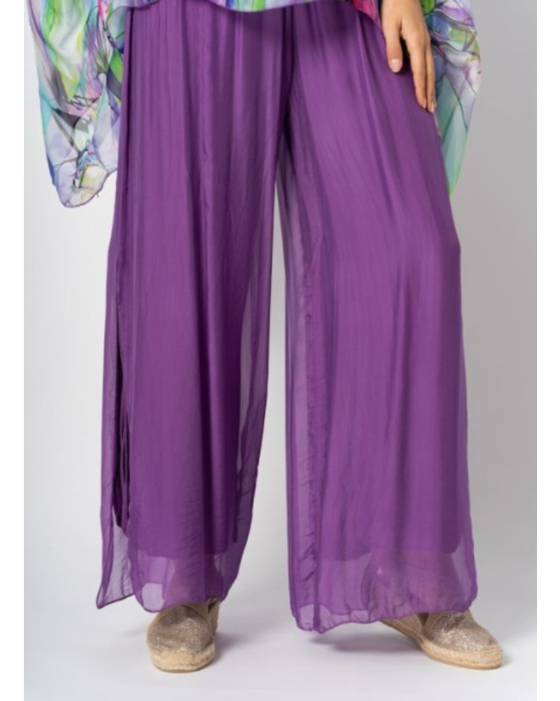 Silk Pant with Slit