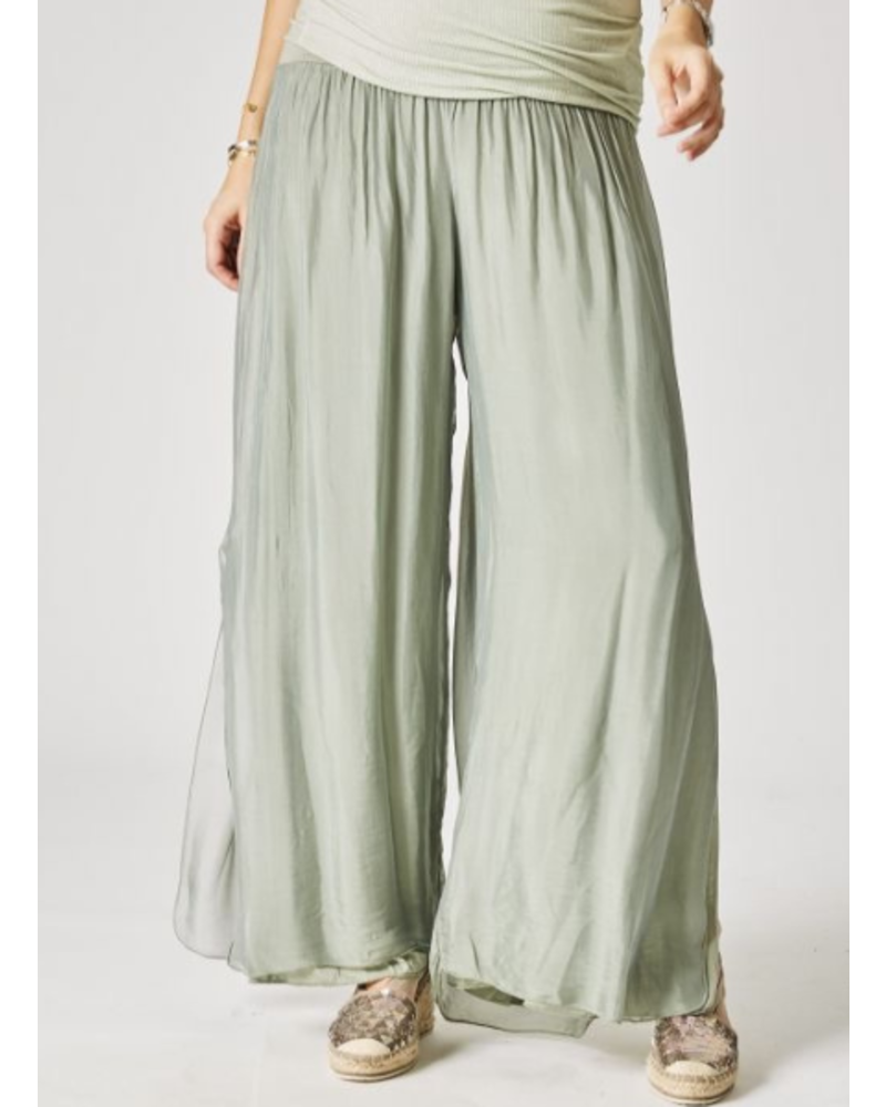 Silk Pant with Slit