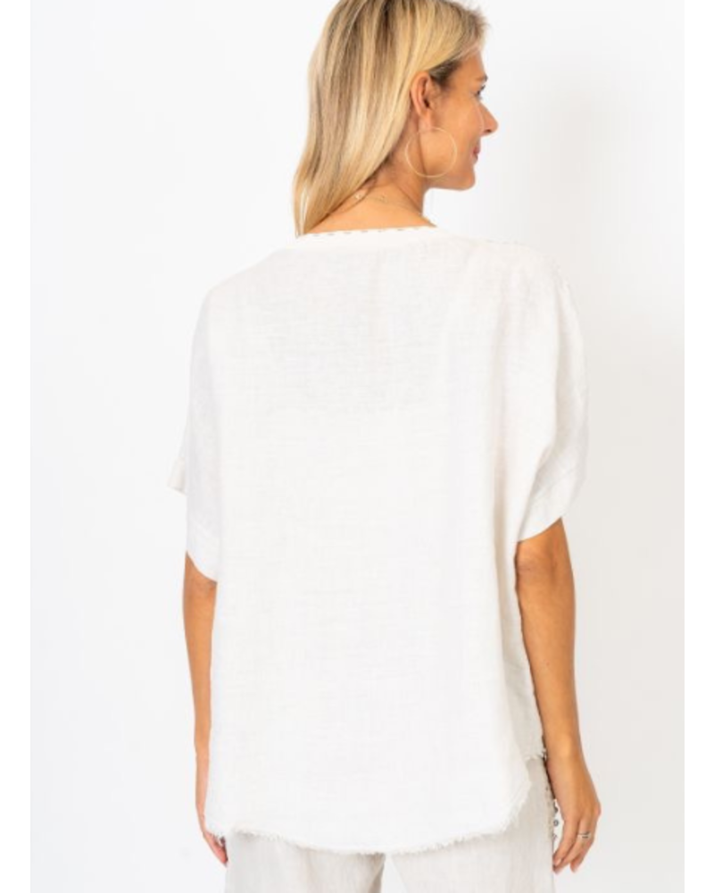 Linen Top with Layered Star