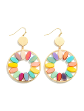 Multicolor Sunburst Earrings