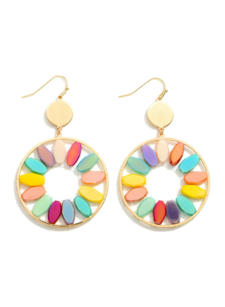 Multicolor Sunburst Earrings
