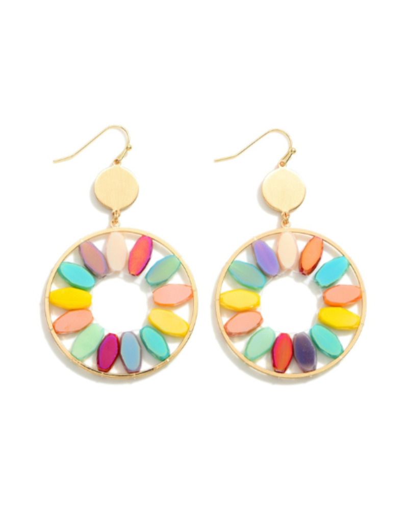 Multicolor Sunburst Earrings