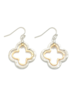 Mixed Metal Clover Earrings